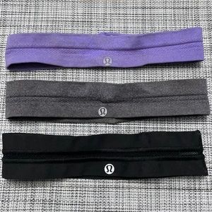 3 Lululemon Workout Headbands- 3 colors